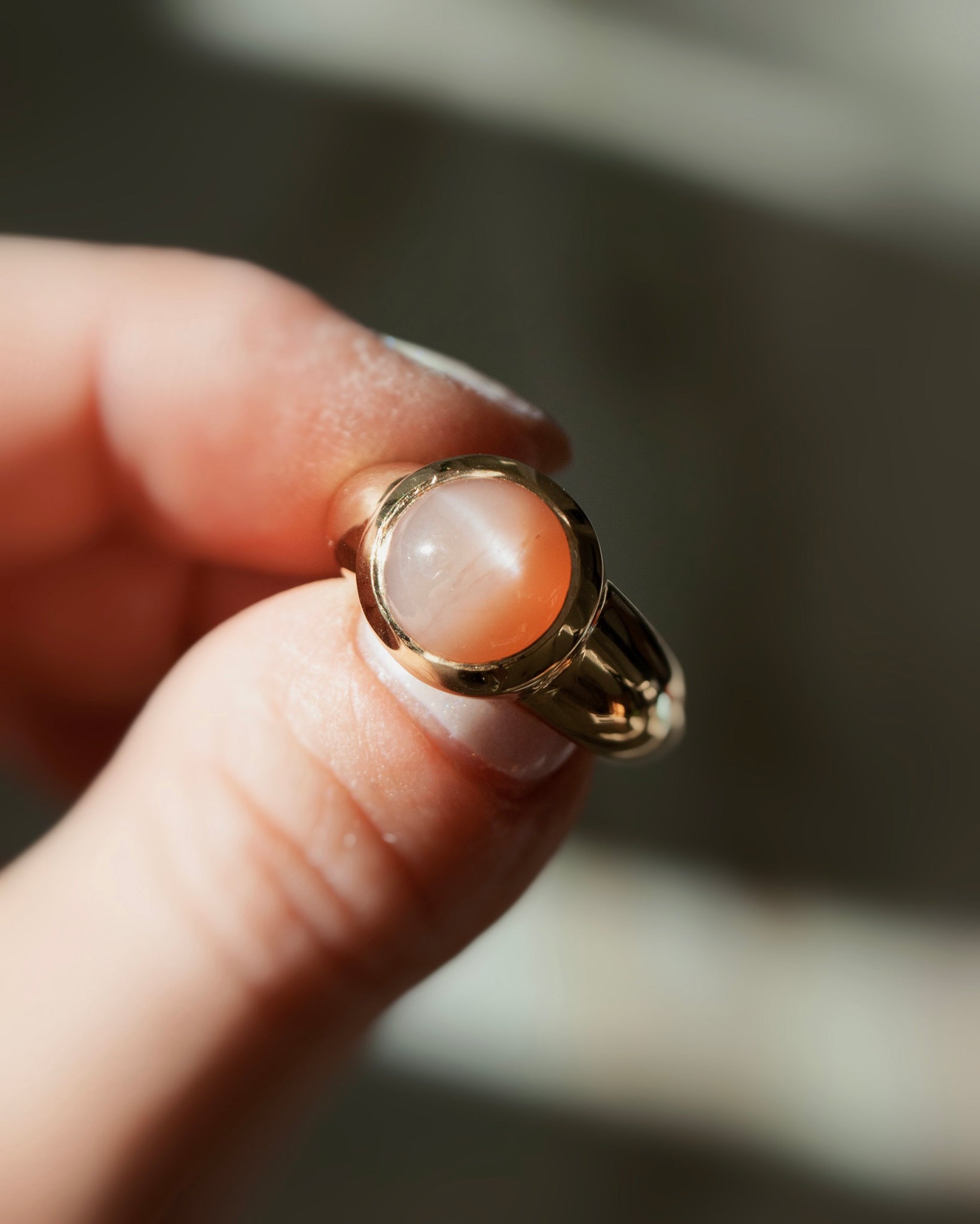 PLANET RING | RED MOONSTONE