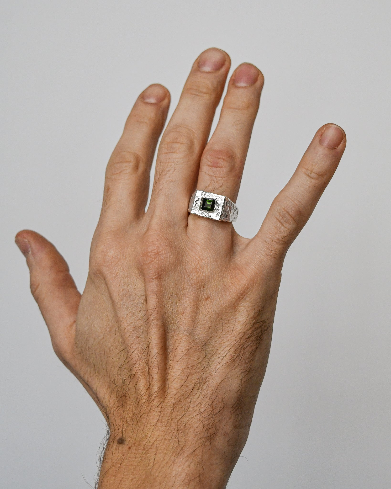 PUMICE SIGNET | GREEN TOURMALINE