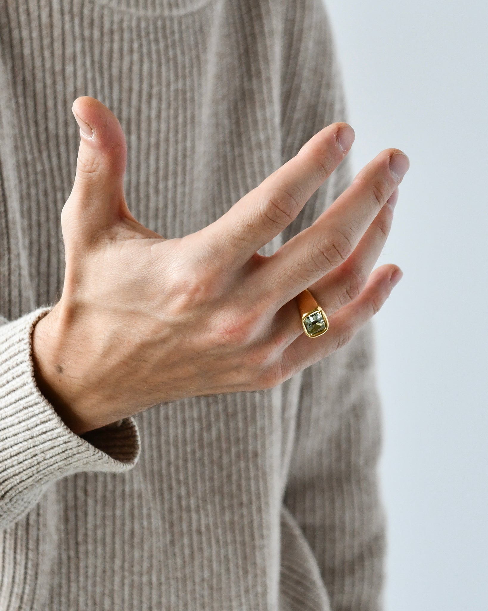 MUD RING | GREEN QUARTZ