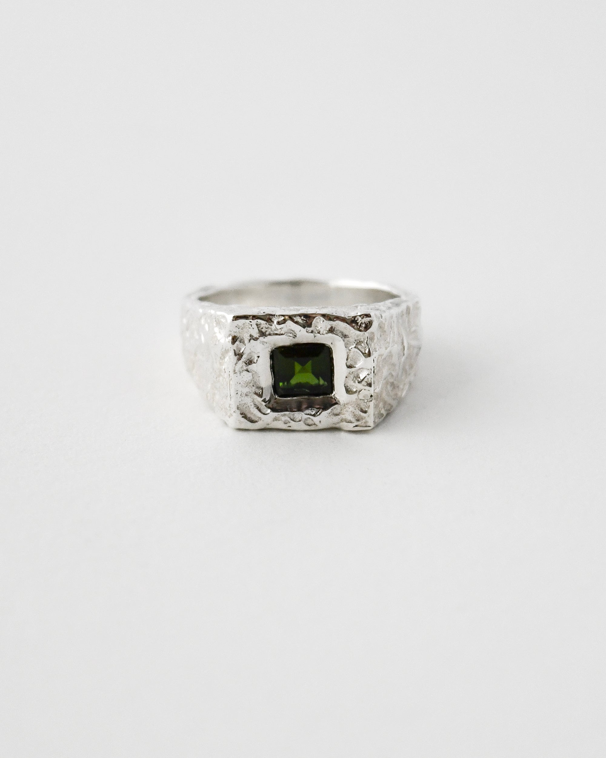 PUMICE SIGNET | GREEN TOURMALINE