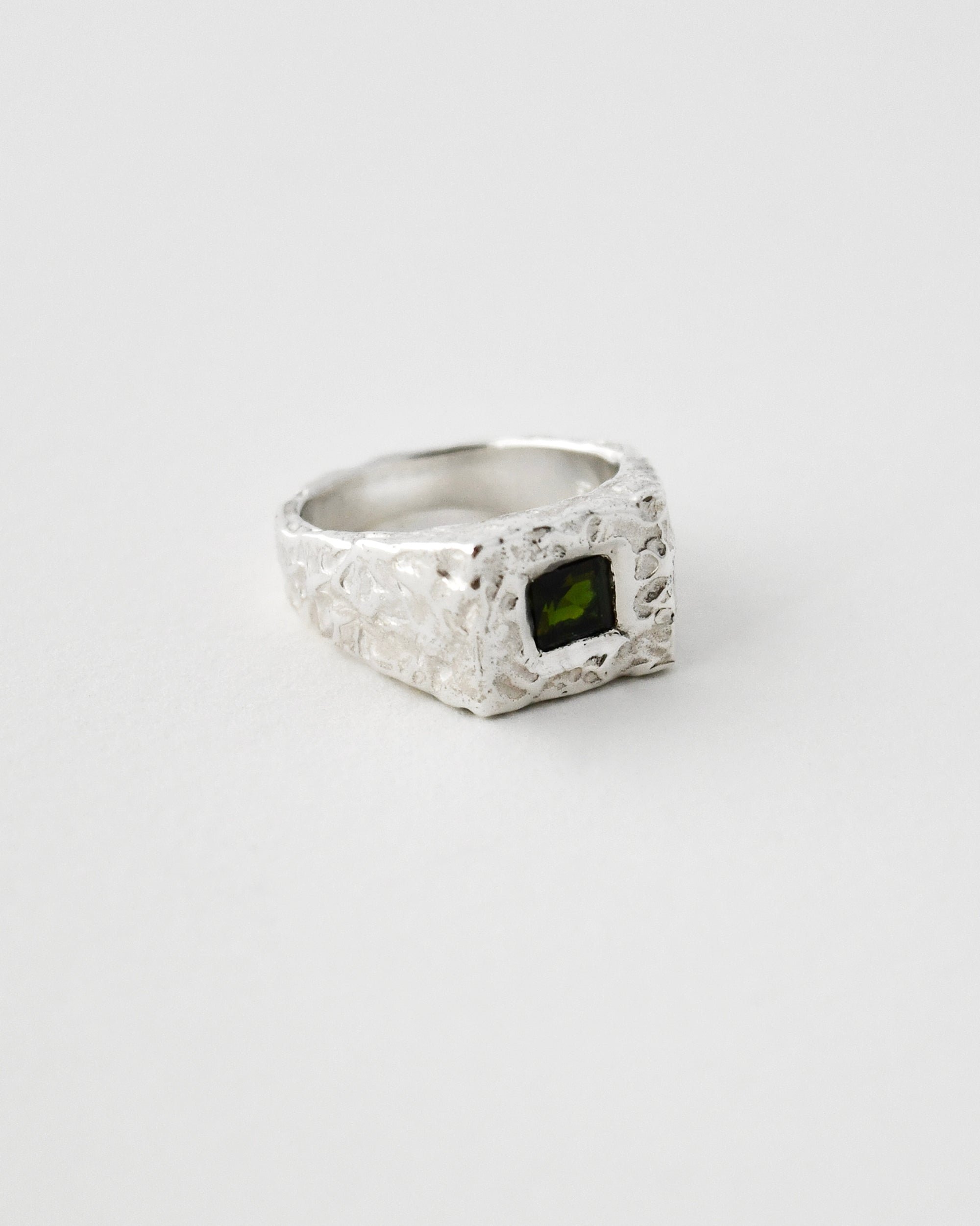 PUMICE SIGNET | GREEN TOURMALINE