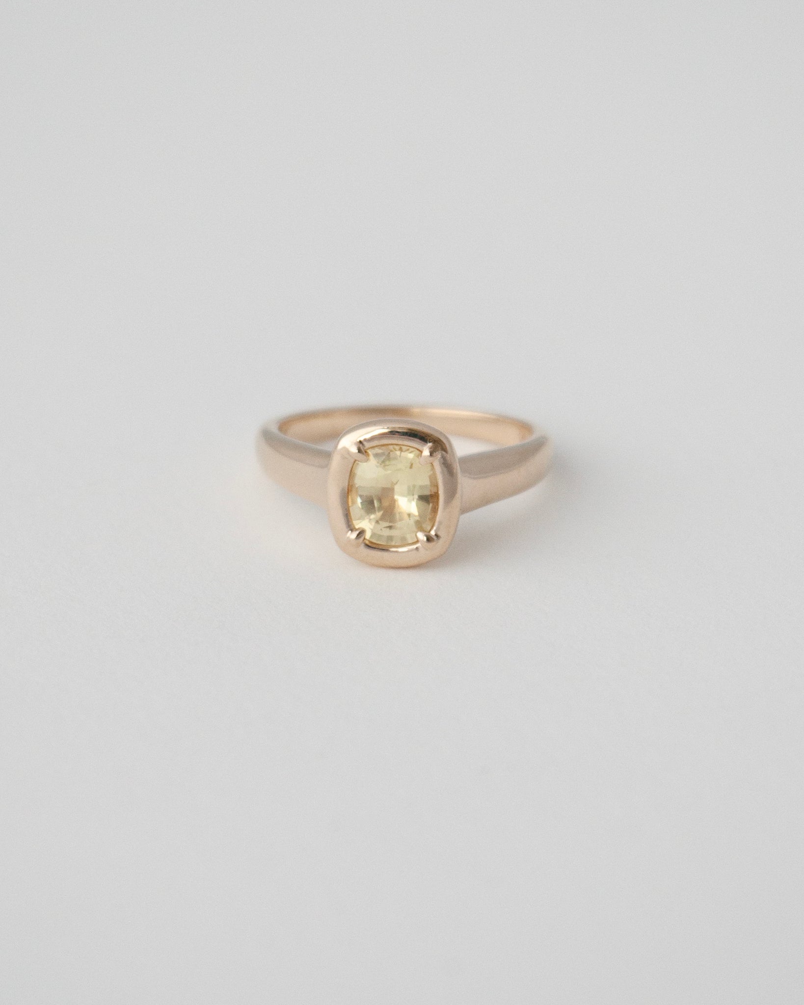 THE CARLY RING | YELLOW ELONGATED CUSHION SAPPHIRE